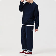 Load image into Gallery viewer, Indigo Patch Denim Sweatshirt
