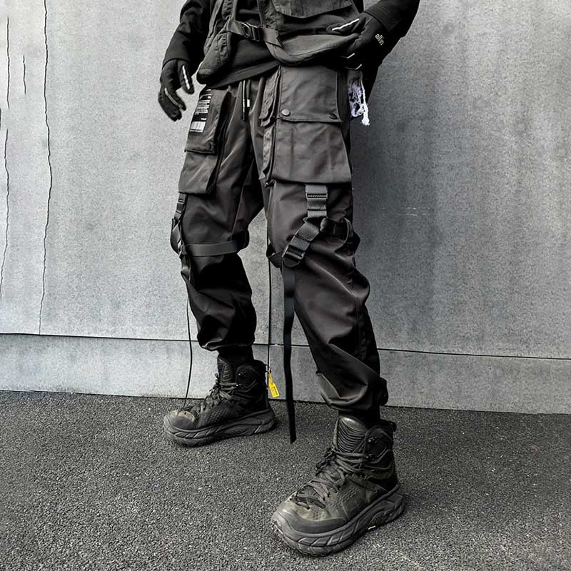 Techwear Elastic Waist Cargo Pants