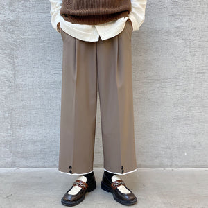 Paneled Straight Loose Lounge Pants