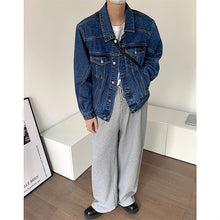 Load image into Gallery viewer, Simple Shoulder Pad Denim Jacket
