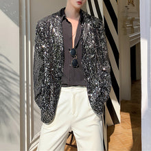 Load image into Gallery viewer, Single Breasted Sequined Blazer
