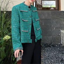 Load image into Gallery viewer, Multi Pocket Sequin Jacket
