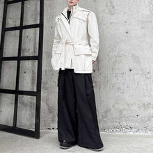 Load image into Gallery viewer, Large Pocket Lapel Belt Trench Jacket
