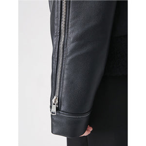 Lambswool Panel Zip Up Jacket