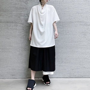 Summer Pile Collar Pullover T-shirt