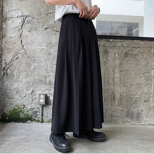 Loose Wide Leg Big Flare Cropped Hakama