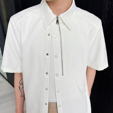 Load image into Gallery viewer, Zip-Place Short Sleeve Shirt Top
