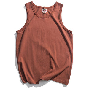 Solid Color Loose Sleeveless T-shirt