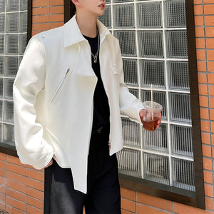 Fall Solid Color Simple Lapel Jacket