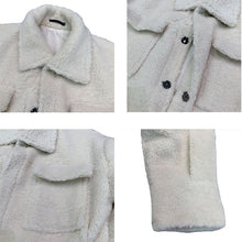 Load image into Gallery viewer, Plush Cropped Lapel Padded Jacket
