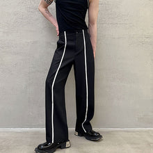 Load image into Gallery viewer, Black White Webbing Contrast Pants
