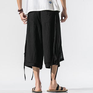 Summer Loose Wide Leg Cropped Pants