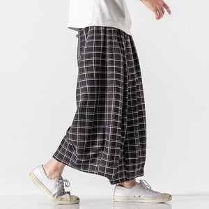 Plaid Casual Harem Pants