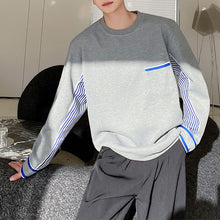 Load image into Gallery viewer, Striped Color Contrast Panel Sweatshirt
