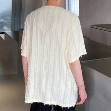 Load image into Gallery viewer, Fringed V-Neck Short Sleeve Shirt
