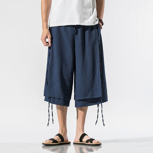 Summer Loose Wide Leg Cropped Pants