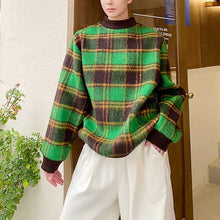 Load image into Gallery viewer, Green Plaid Pullover Sweatshirt
