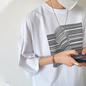 Abstract Geometric Print Short Sleeve T-Shirt