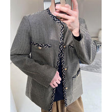 Load image into Gallery viewer, Vintage Lace Trim Khaki Jacket
