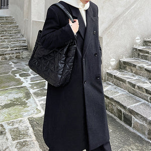 Mid Length Over The Knee Loose  Coat