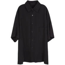 Load image into Gallery viewer, Black Simple Loose Short Sleeve Shirt
