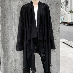 Semi-Sheer Mid-Length Cape Coat