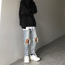 Load image into Gallery viewer, Retro Hip Hop Ripped Jeans
