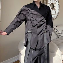 Load image into Gallery viewer, Pleated Drawstring Long Sleeve Shirt
