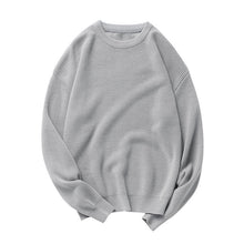 Load image into Gallery viewer, Solid Color Crew Neck Pullover Knitted Sweater
