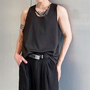 Metal Chain Decoration Camisole Vest