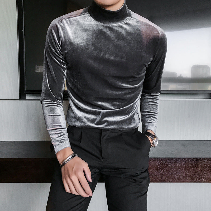 Half Turtleneck Solid Color Top