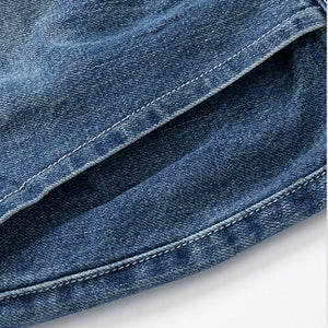 Japanese Vintage Washed Cotton Casual Jeans