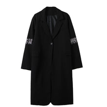 Load image into Gallery viewer, Dark Sleeve Embroidered Long Coat
