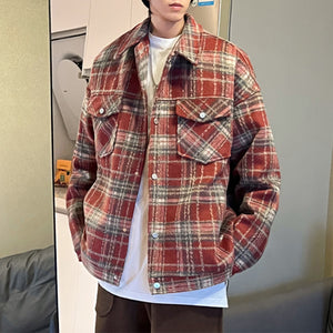 Vintage Plaid Lapel Jacket