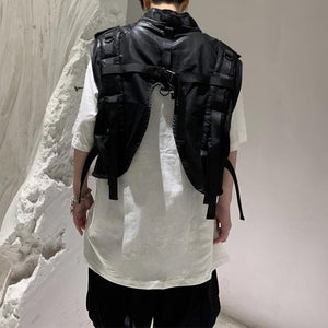 Dark Cargo Super Cropped Vest