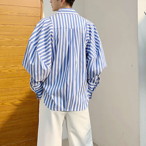 Puff Sleeve Striped Shirt