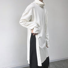 Load image into Gallery viewer, High Neck Side Slits Long Sweatshirt
