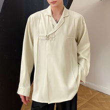 Load image into Gallery viewer, Buttoned Diagonal Cuban Collar Shirt
