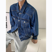 Load image into Gallery viewer, Simple Shoulder Pad Denim Jacket
