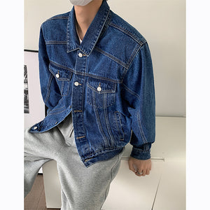 Simple Shoulder Pad Denim Jacket