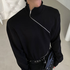 Curved Double Zip T-shirt
