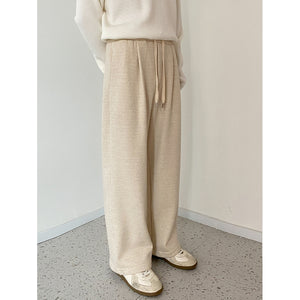 Straight Drape Wide Leg Knit Pants