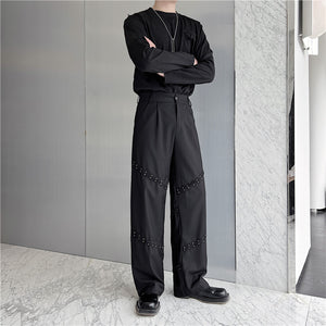 Perforated Webbing Elasticized Waist Pants