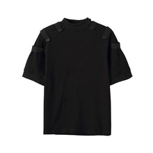 Load image into Gallery viewer, Stand Collar Multi Button T-Shirt
