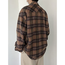 Load image into Gallery viewer, Brown Plaid Thick Shirt
