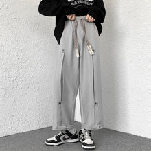 Load image into Gallery viewer, Drawstring Elastic Waist Wide Leg Lounge Pants
