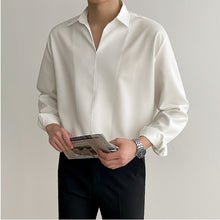 Load image into Gallery viewer, Silky Pullover V-neck Long-sleeved Shirt
