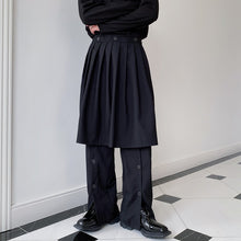 Load image into Gallery viewer, Detachable Pleated Skirt Wide-leg Pant
