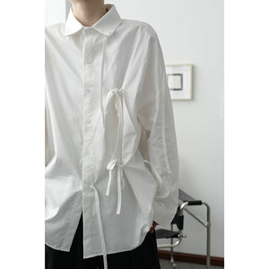 Loose Long Sleeve White Shirt