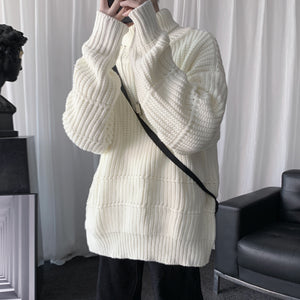 Solid Knit Turtleneck Sweater